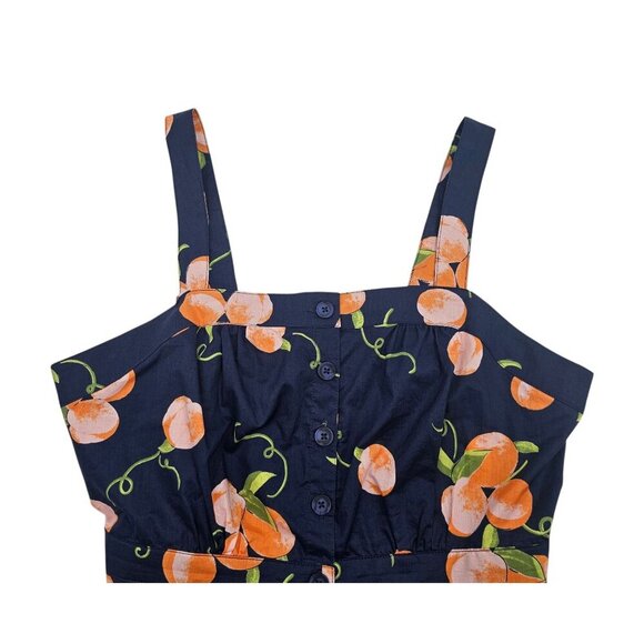 NWT Women's - Modcloth Navy Blue Practice What You Peach Peplum Tank, Size XL - Picture 3 of 9